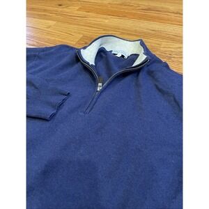 Peter Millar Sweater Men's Quarter Zip Pima Cotton Silk Cashmere Blend Large